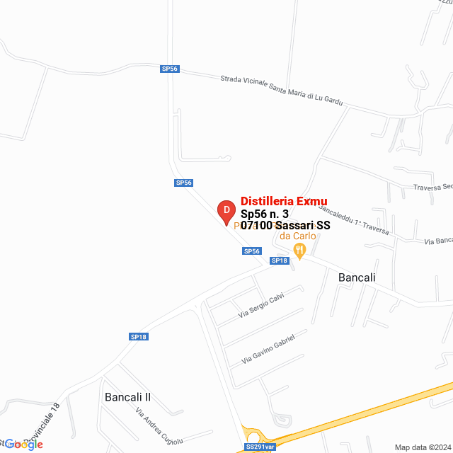 apri la mappa di Distilleria Exmu