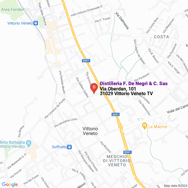 apri la mappa di Distilleria F. De Negri & C. Sas