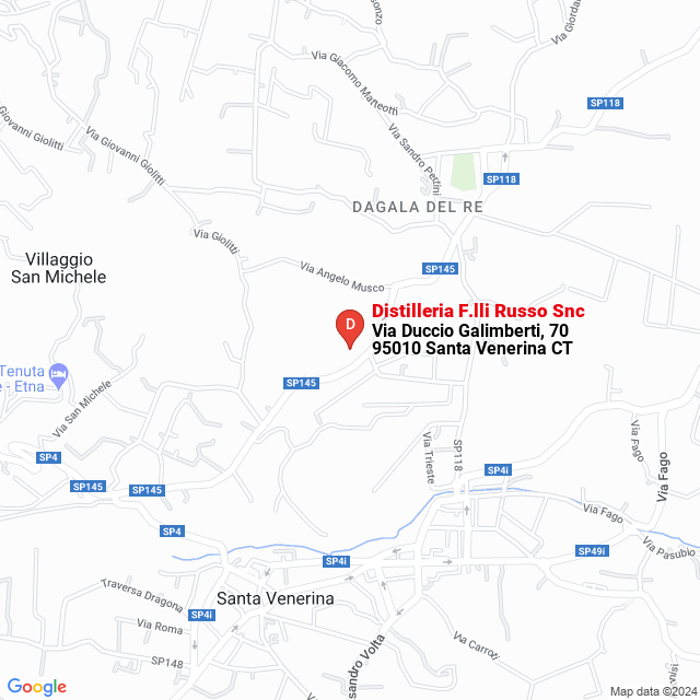 apri la mappa di Distilleria F.lli Russo Snc