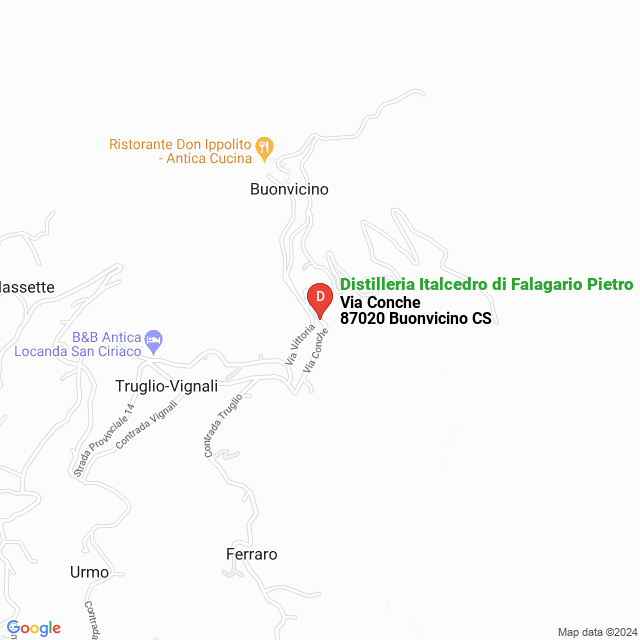 apri la mappa di Distilleria Italcedro di Falagario Pietro