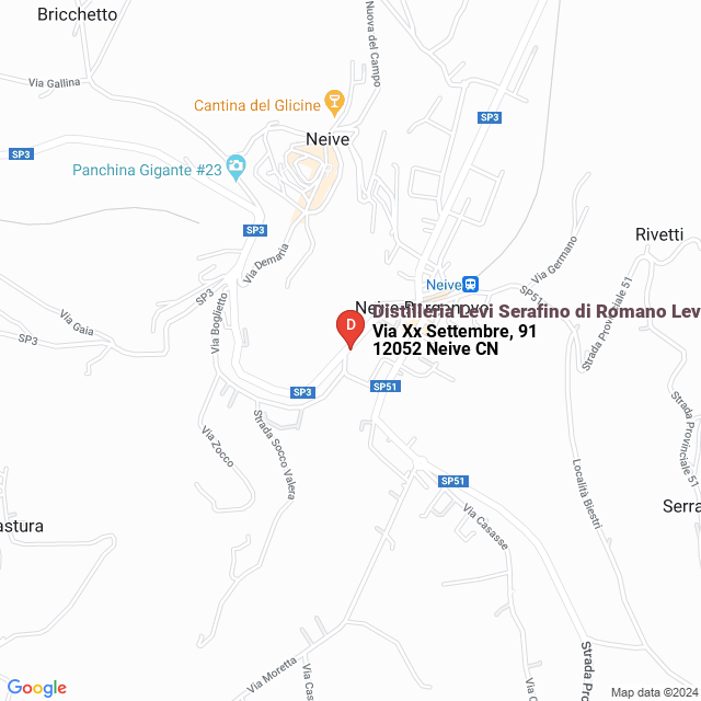 apri la mappa di Distilleria Levi Serafino di Romano Levi Srl