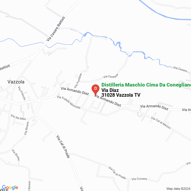 apri la mappa di Distilleria Maschio Cima Da Conegliano