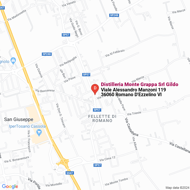 apri la mappa di Distilleria Monte Grappa Srl Gildo