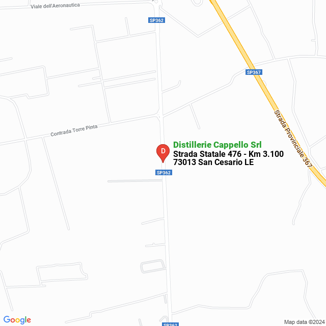 apri la mappa di Distillerie Cappello Srl