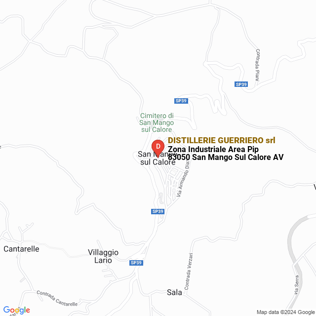 apri la mappa di DISTILLERIE GUERRIERO srl