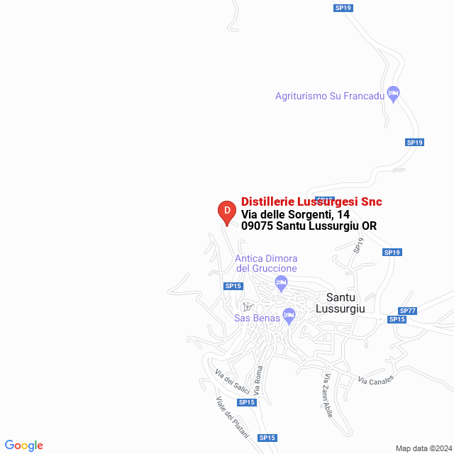 apri la mappa di Distillerie Lussurgesi Snc