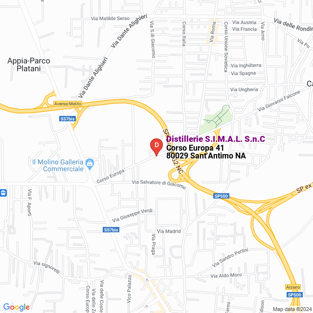 apri la mappa di Distillerie S.I.M.A.L. S.n.C
