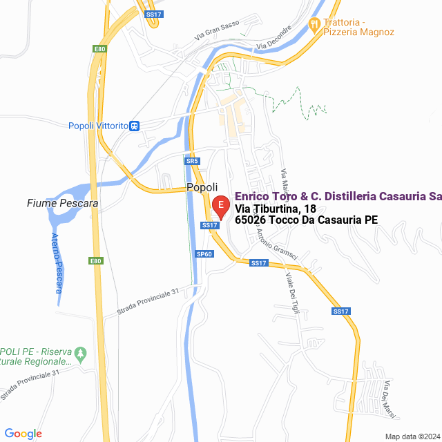 apri la mappa di Enrico Toro & C. Distilleria Casauria Sas.