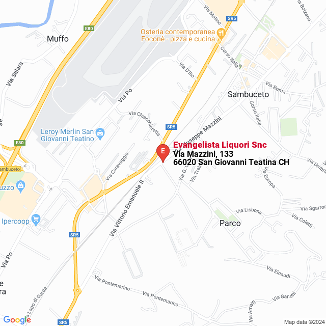 apri la mappa di Evangelista Liquori Snc