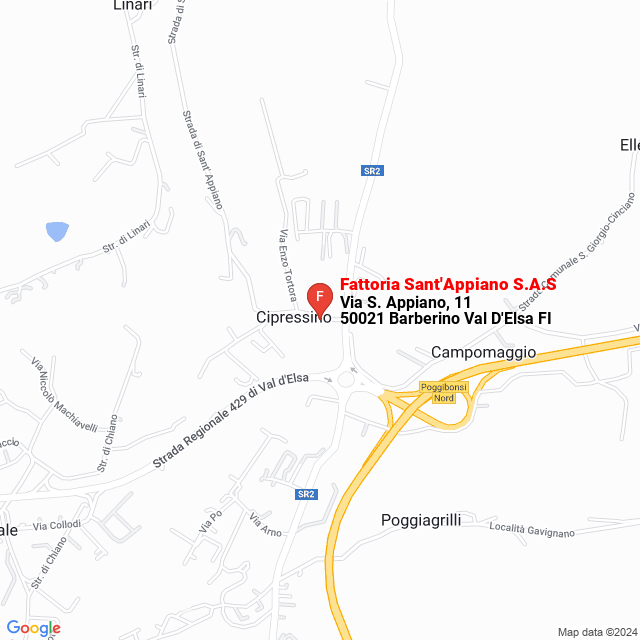 apri la mappa di Fattoria Sant‘Appiano S.A.S
