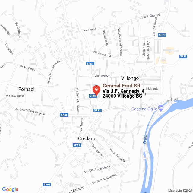 apri la mappa di General Fruit Srl