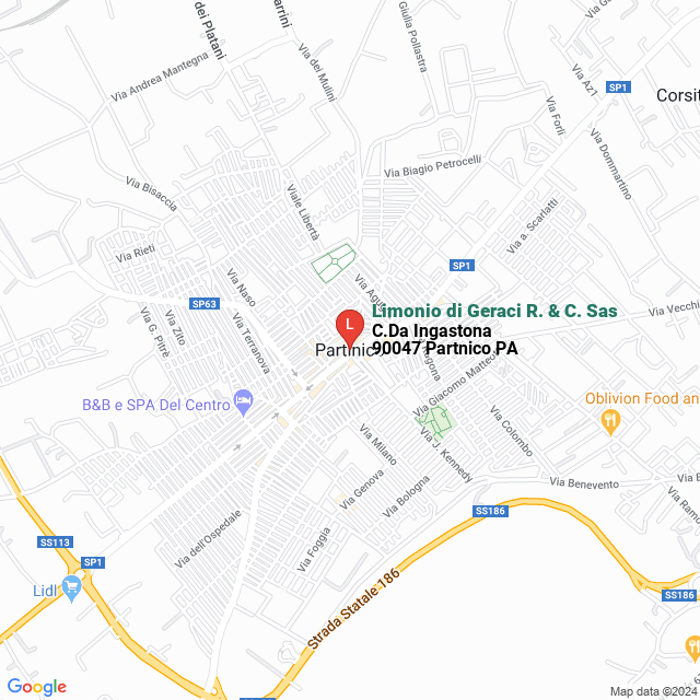 apri la mappa di Limonio di Geraci R. & C. Sas