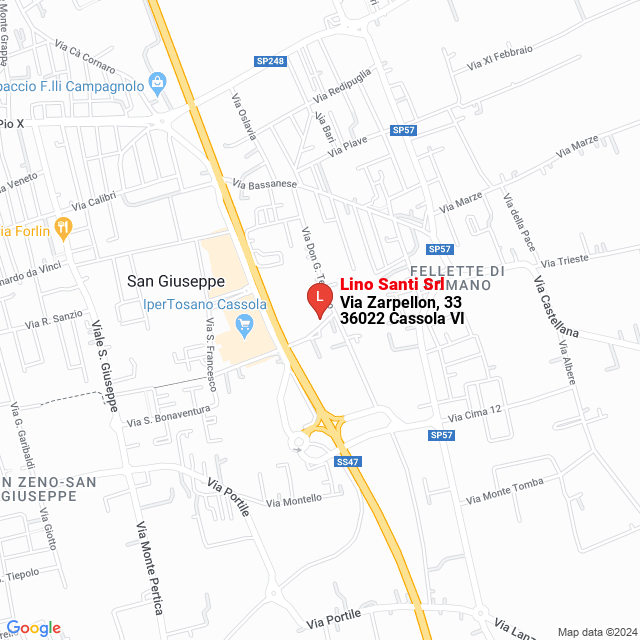apri la mappa di Lino Santi Srl