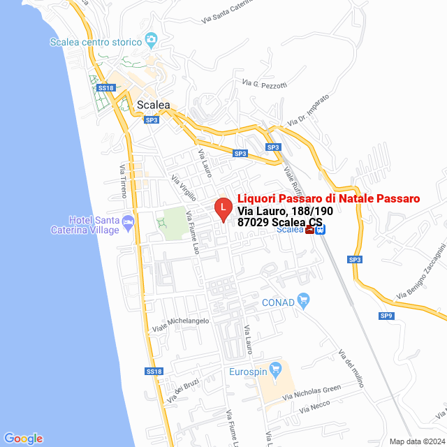 apri la mappa di Liquori Passaro di Natale Passaro