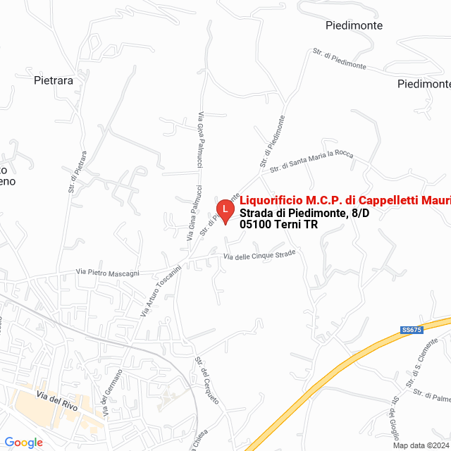 apri la mappa di Liquorificio M.C.P. di Cappelletti Maurizio & C. Sas