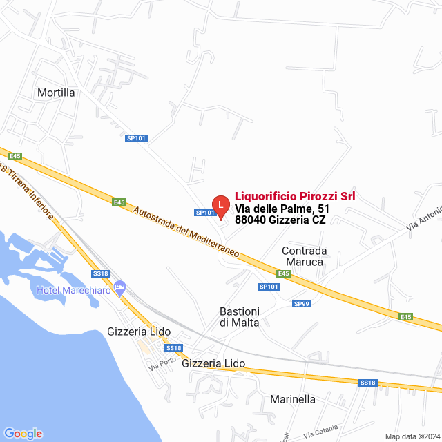apri la mappa di Liquorificio Pirozzi Srl