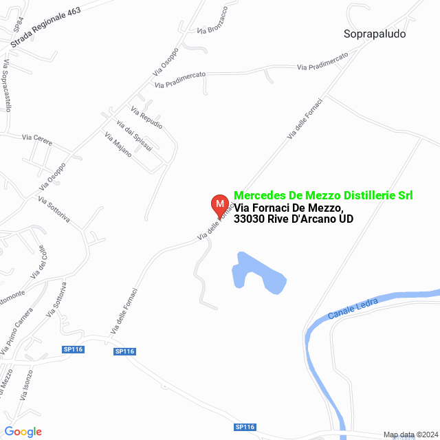 apri la mappa di Mercedes De Mezzo Distillerie Srl