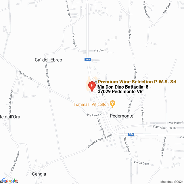 apri la mappa di Premium Wine Selection P.W.S. Srl