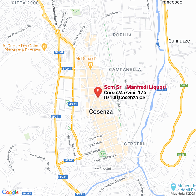 apri la mappa di Scm Srl - Manfredi Liquori