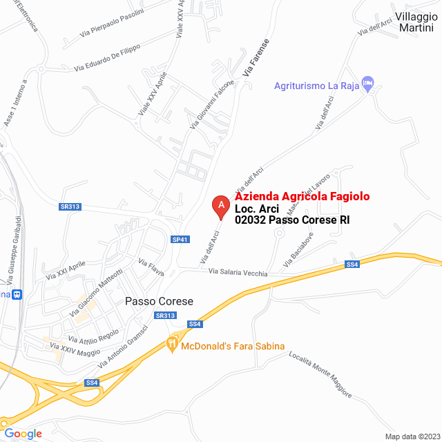 apri la mappa di Azienda Agricola Fagiolo
