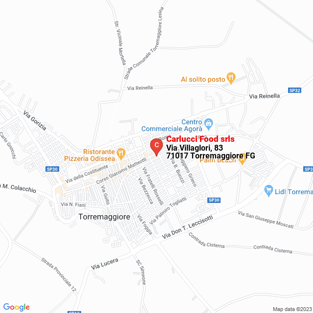 apri la mappa di Carlucci Food srls