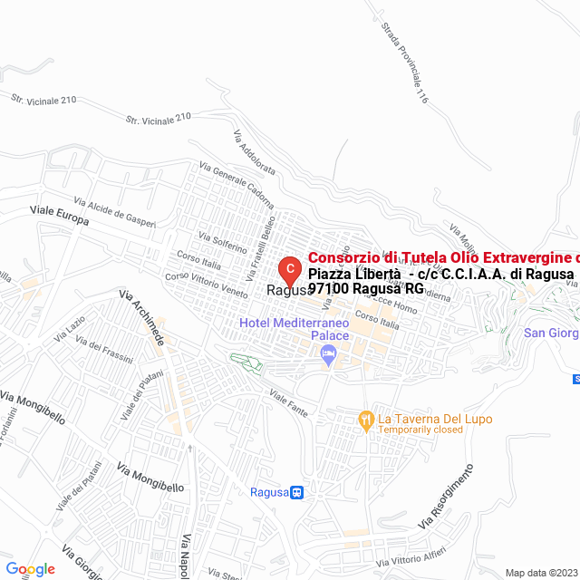 apri la mappa di Consorzio di Tutela Olio Extravergine di Oliva Dop Monti Iblei