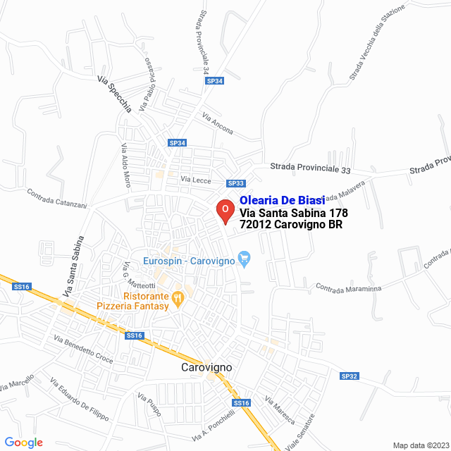 apri la mappa di Olearia De Biasi