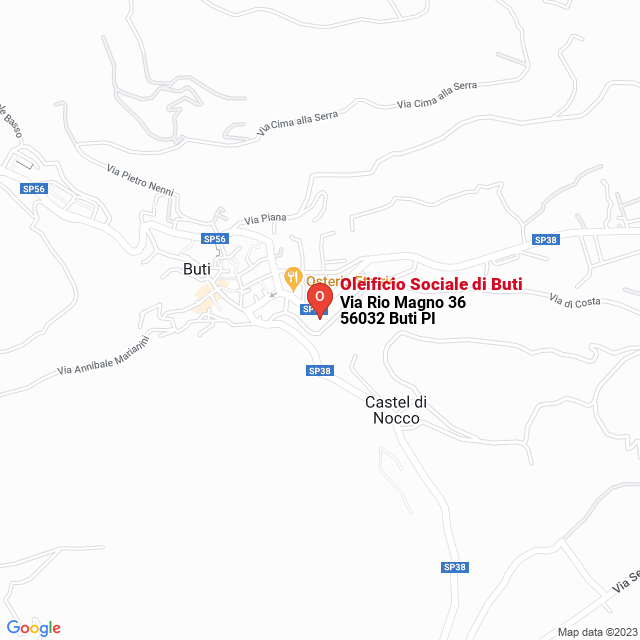 apri la mappa di Oleificio Sociale di Buti