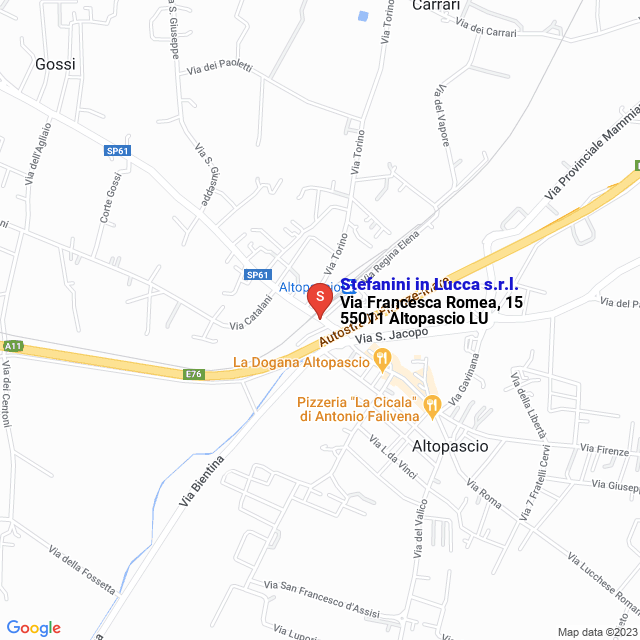 apri la mappa di Stefanini in Lucca s.r.l.