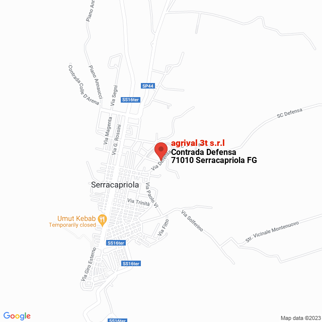 apri la mappa di agrival 3t s.r.l