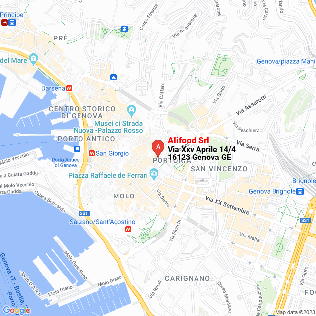 apri la mappa di Alifood Srl