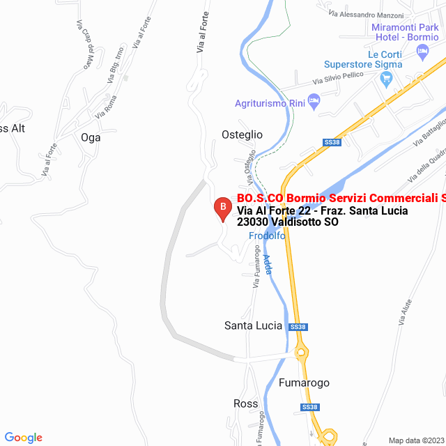 apri la mappa di BO.S.CO Bormio Servizi Commerciali SpA