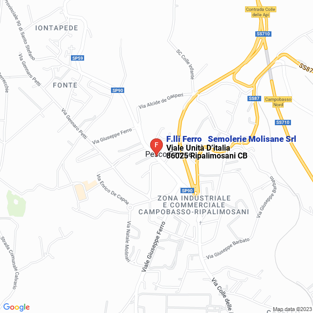apri la mappa di F.lli Ferro - Semolerie Molisane Srl