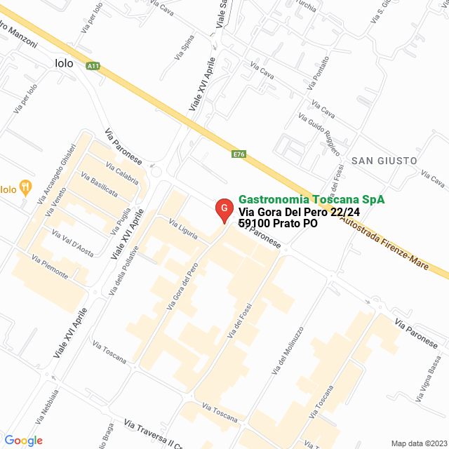 apri la mappa di Gastronomia Toscana SpA