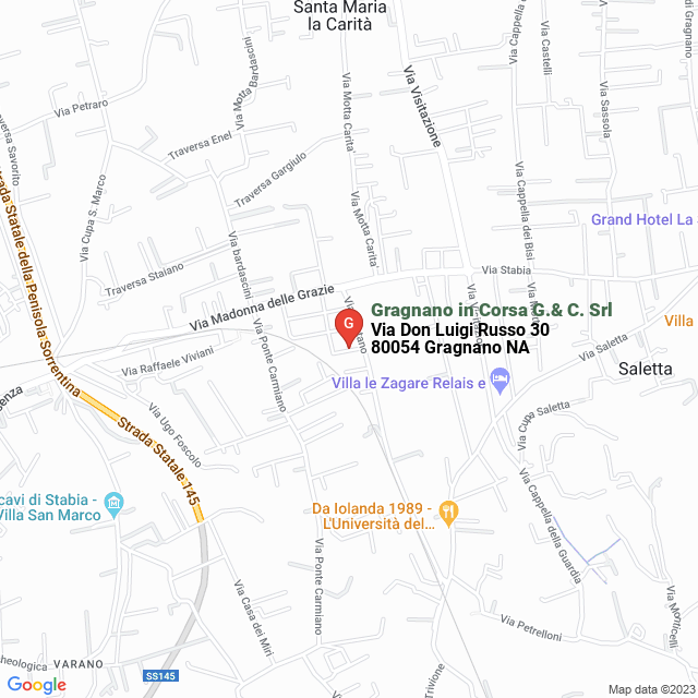 apri la mappa di Gragnano in Corsa G.& C. Srl