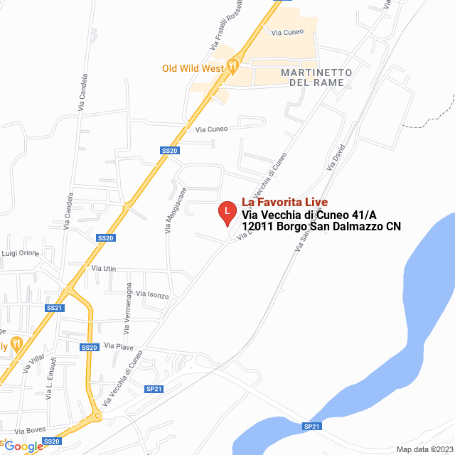 apri la mappa di La Favorita Live