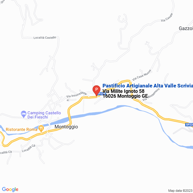 apri la mappa di Pastificio Artigianale Alta Valle Scrivia Snc