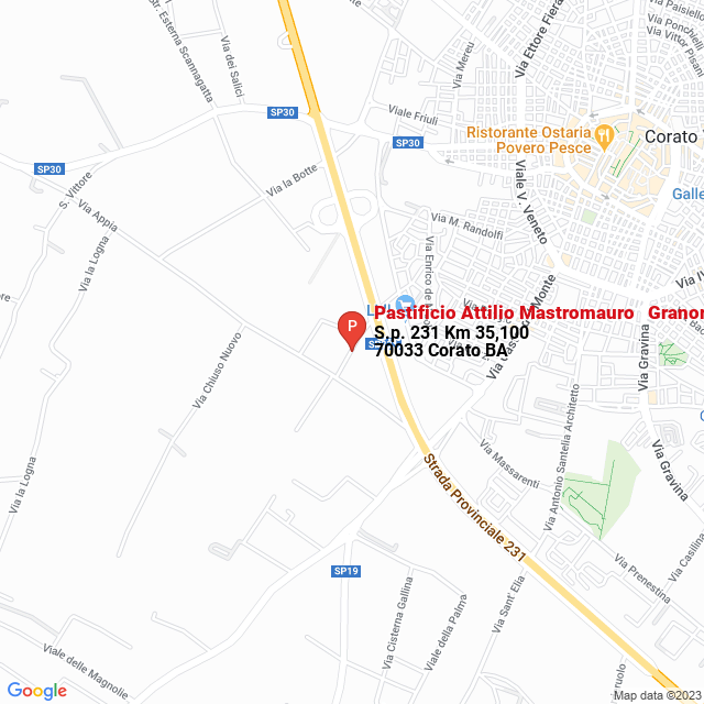 apri la mappa di Pastificio Attilio Mastromauro - Granoro Srl