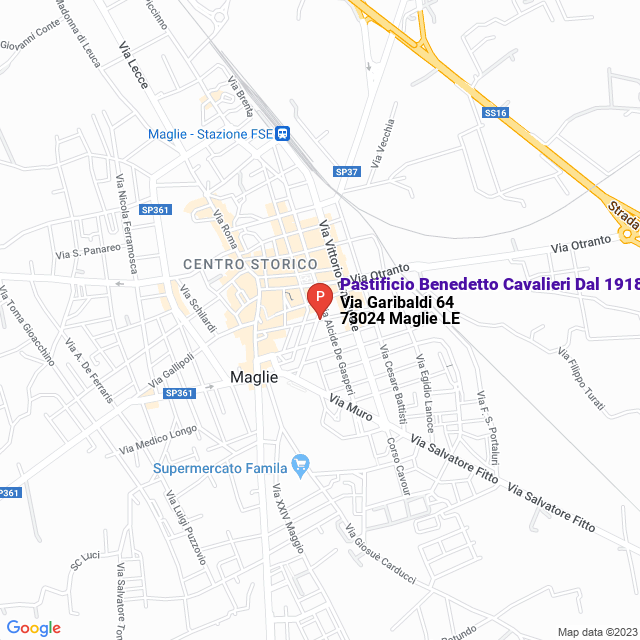apri la mappa di Pastificio Benedetto Cavalieri Dal 1918
