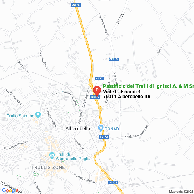 apri la mappa di Pastificio dei Trulli di Ignisci A. & M Snc