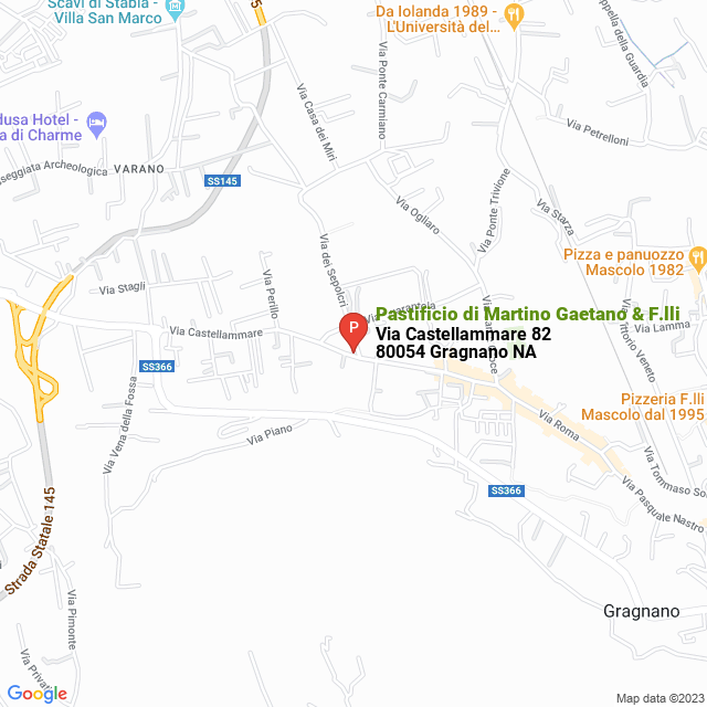 apri la mappa di Pastificio di Martino Gaetano & F.lli
