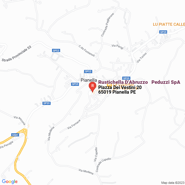 apri la mappa di Rustichella D‘Abruzzo - Peduzzi SpA