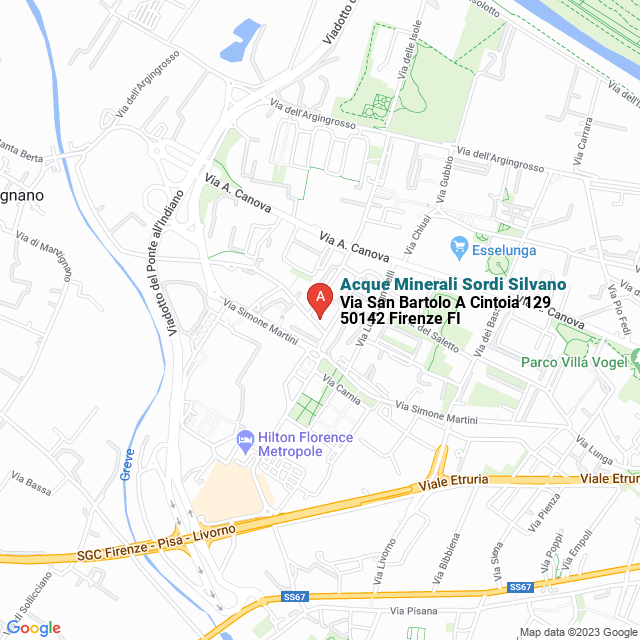 apri la mappa di Acque Minerali Sordi Silvano