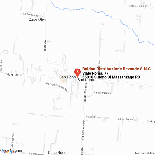apri la mappa di Baldan Distribuzione Bevande S.N.C