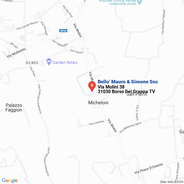 apri la mappa di Bello‘ Mauro & Simone Snc