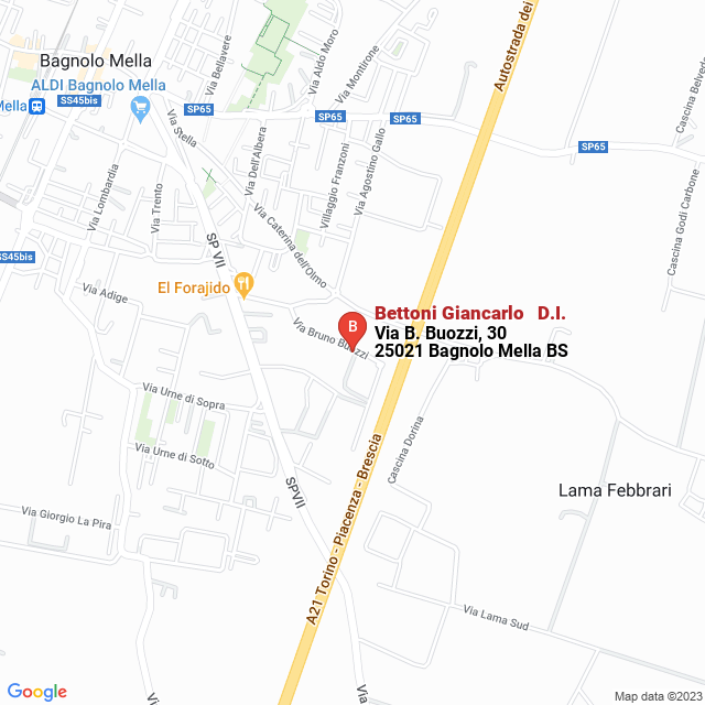 apri la mappa di Bettoni Giancarlo - D.I.