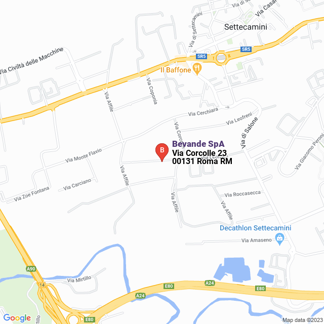 apri la mappa di Bevande SpA