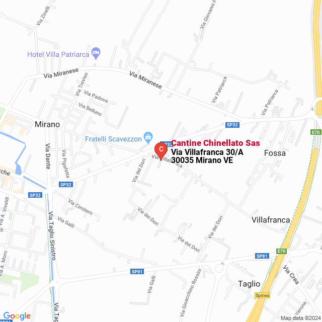 apri la mappa di Cantine Chinellato Sas