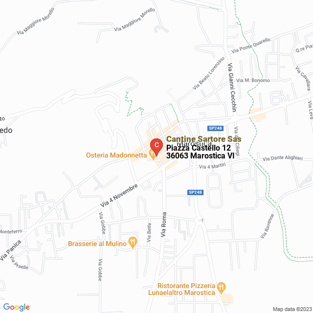 apri la mappa di Cantine Sartore Sas