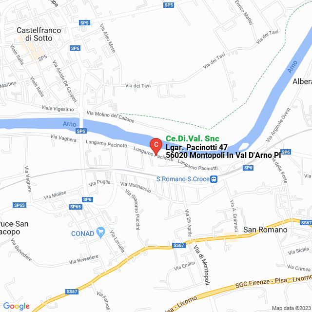 apri la mappa di Ce.Di.Val. Snc